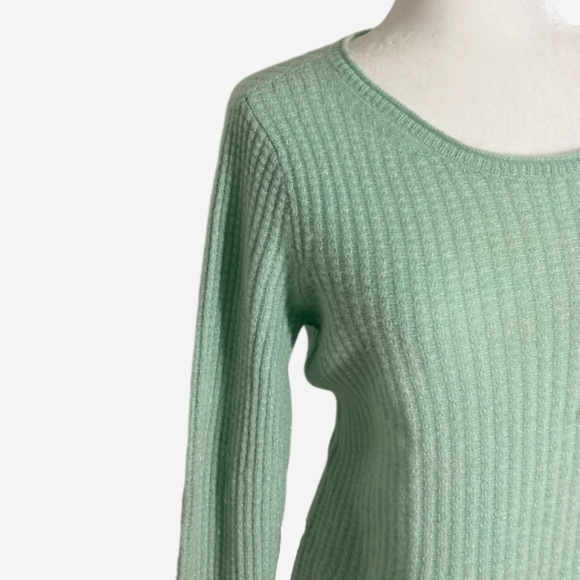 Calypso St. Barth Sweaters - Calypso St Barth Cashmere Mint Green Sweater L EUC